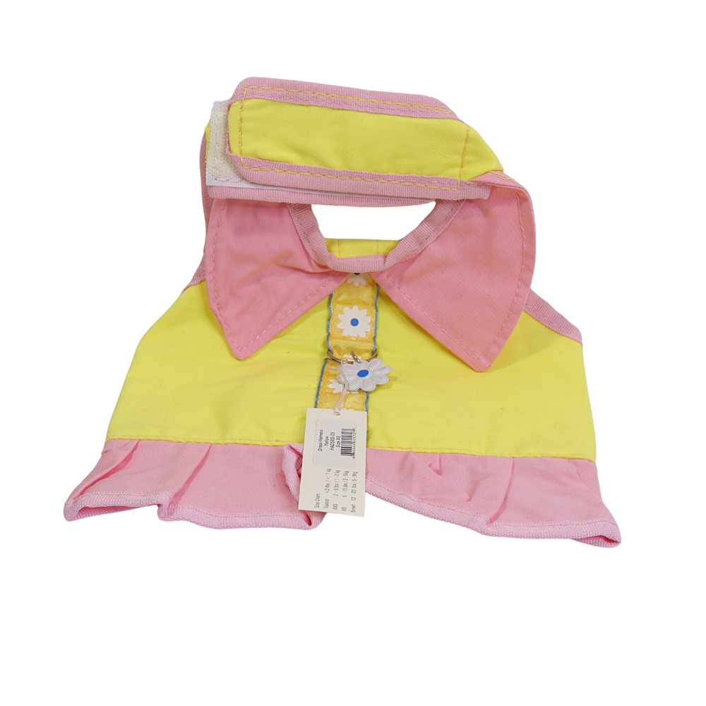 Doggles Yellow/Pink Spring Dress Dog Harness - Size XS - Extra Small